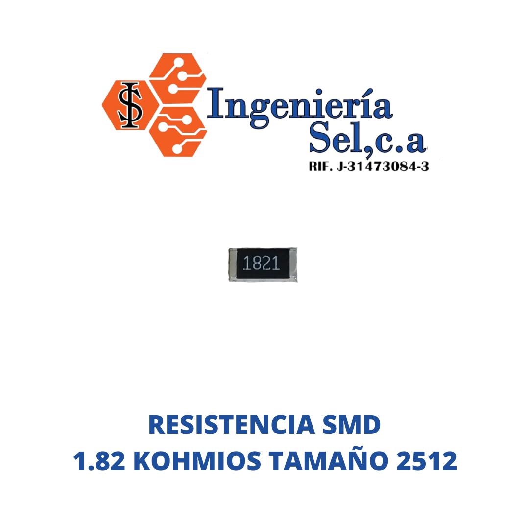RESISTENCIA SMD 1.82 KOHMIOS TAMAÑO 2512
