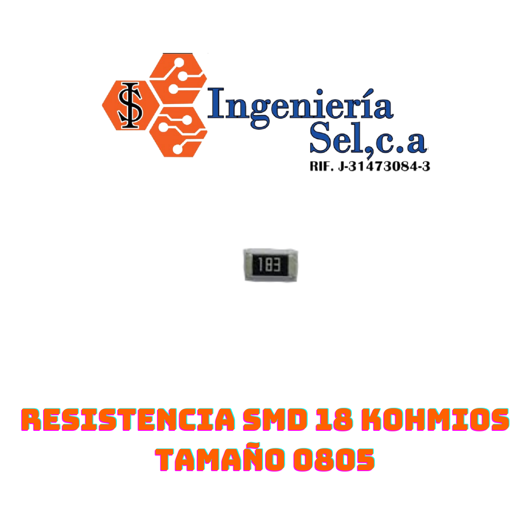 RESISTENCIA SMD 18 KOHMIOS TAMAÑO 0805