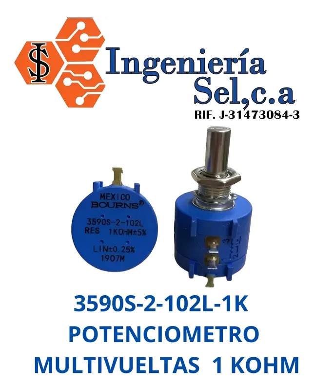 3590S-2-102L-1K POTENCIOMETRO MULTIVUELTAS 1 KOHM ML