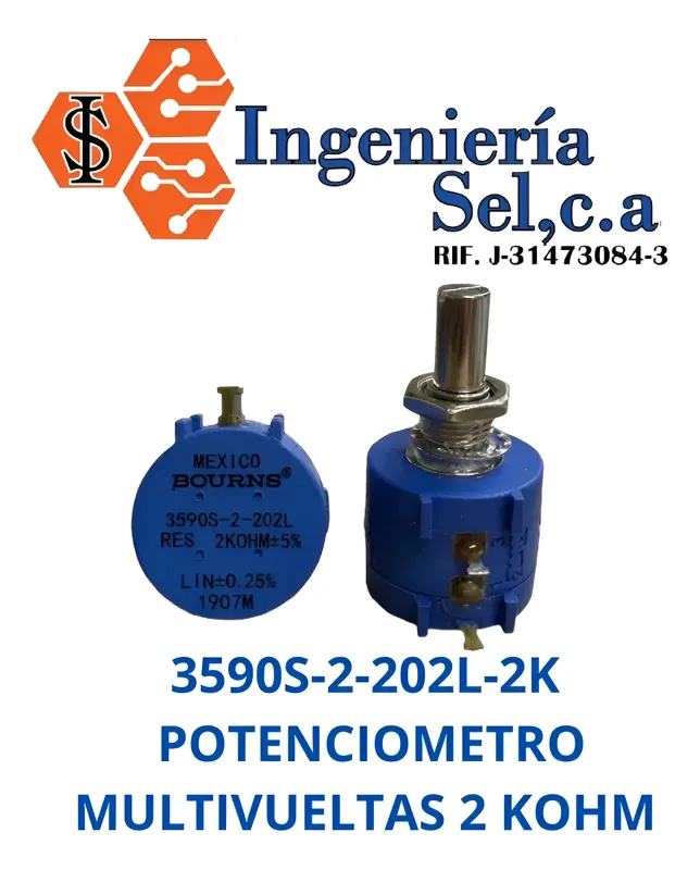 3590S-2-202L-2K POTENCIOMETRO MULTIVUELTAS 2 KOHM ML