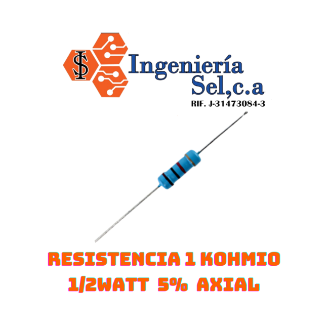 RESISTENCIA 1 KOHMIO 1-2 WATT 5% AXIAL_648x648