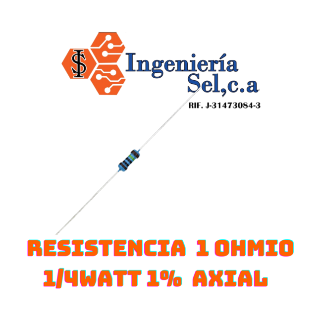 RESISTENCIA 1 OHMIO 1-4WATT 1% AXIAL_648x648