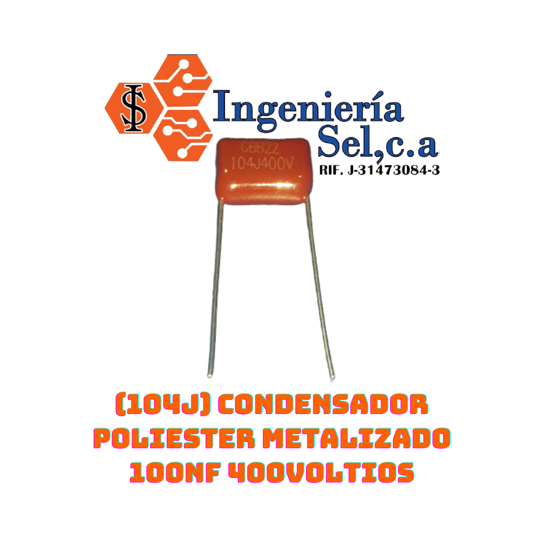 (104J) CONDENSADOR POLIESTER METALIZADO 100NF 400VOLTIOS