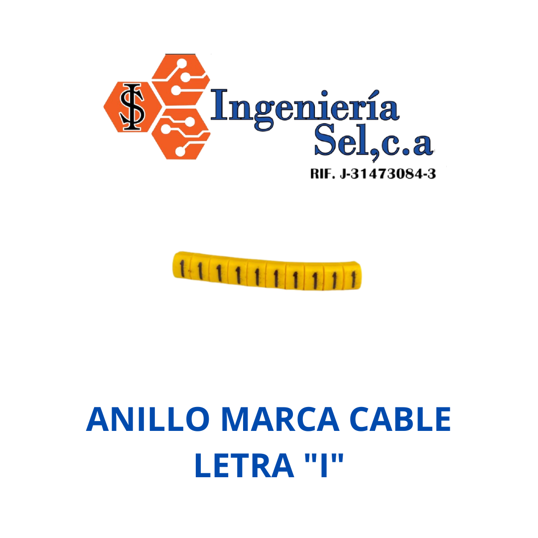 ANILLO MARCA CABLE LETRA I