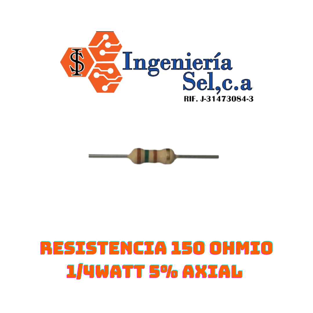 RESISTENCIA 150 OHMIO 1-4WATT 5% AXIAL