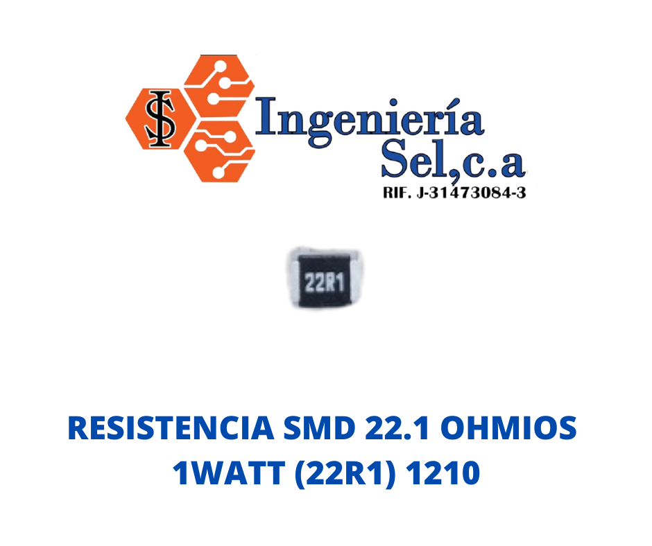RESISTENCIA SMD 22.1 OHMIOS 1WATT (22R1) 1210