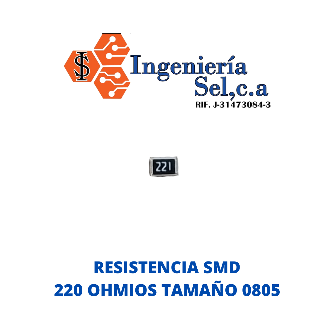 RESISTENCIA SMD 220 OHMIOS TAMAÑO 0805