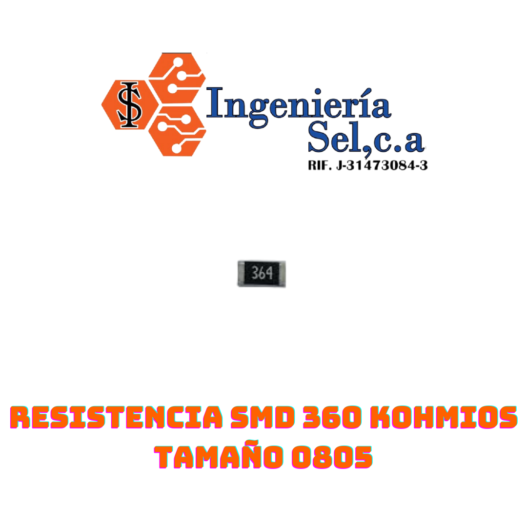 RESISTENCIA SMD 360 KOHMIOS TAMAÑO 0805