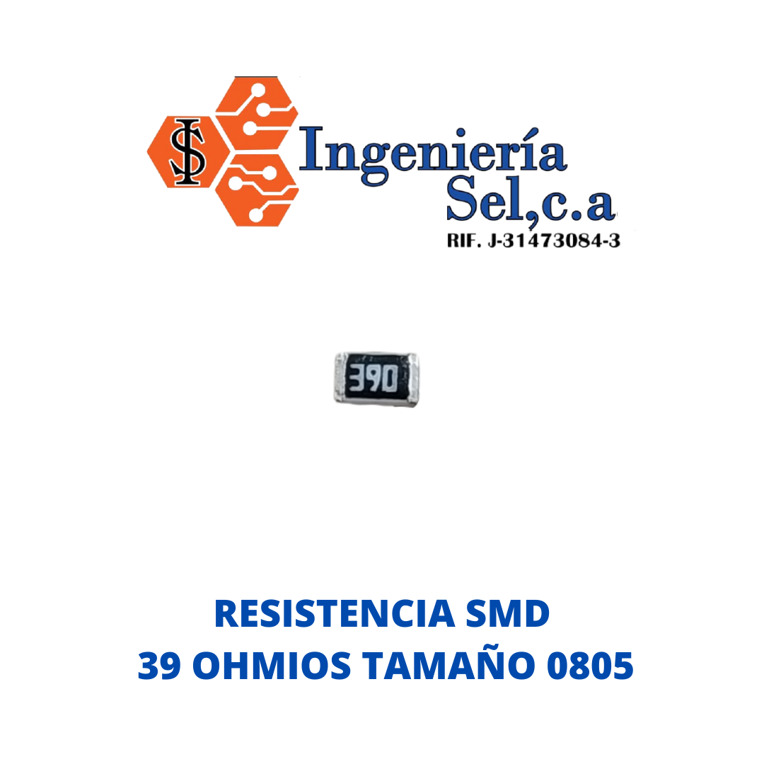 RESISTENCIA SMD 39 OHMIOS TAMAÑO 0805