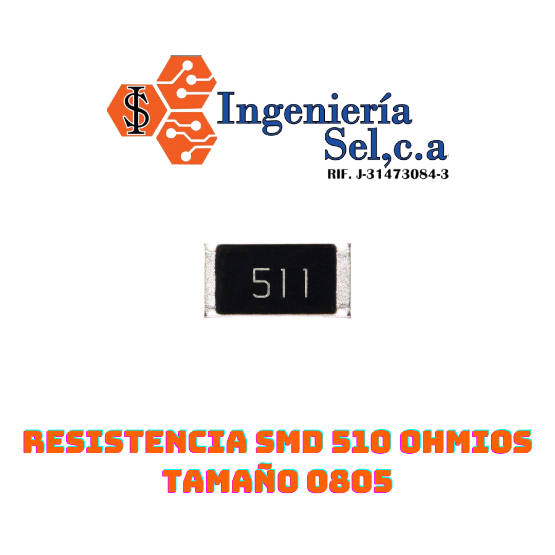 RESISTENCIA SMD 510 OHMIOS TAMAÑO 0805