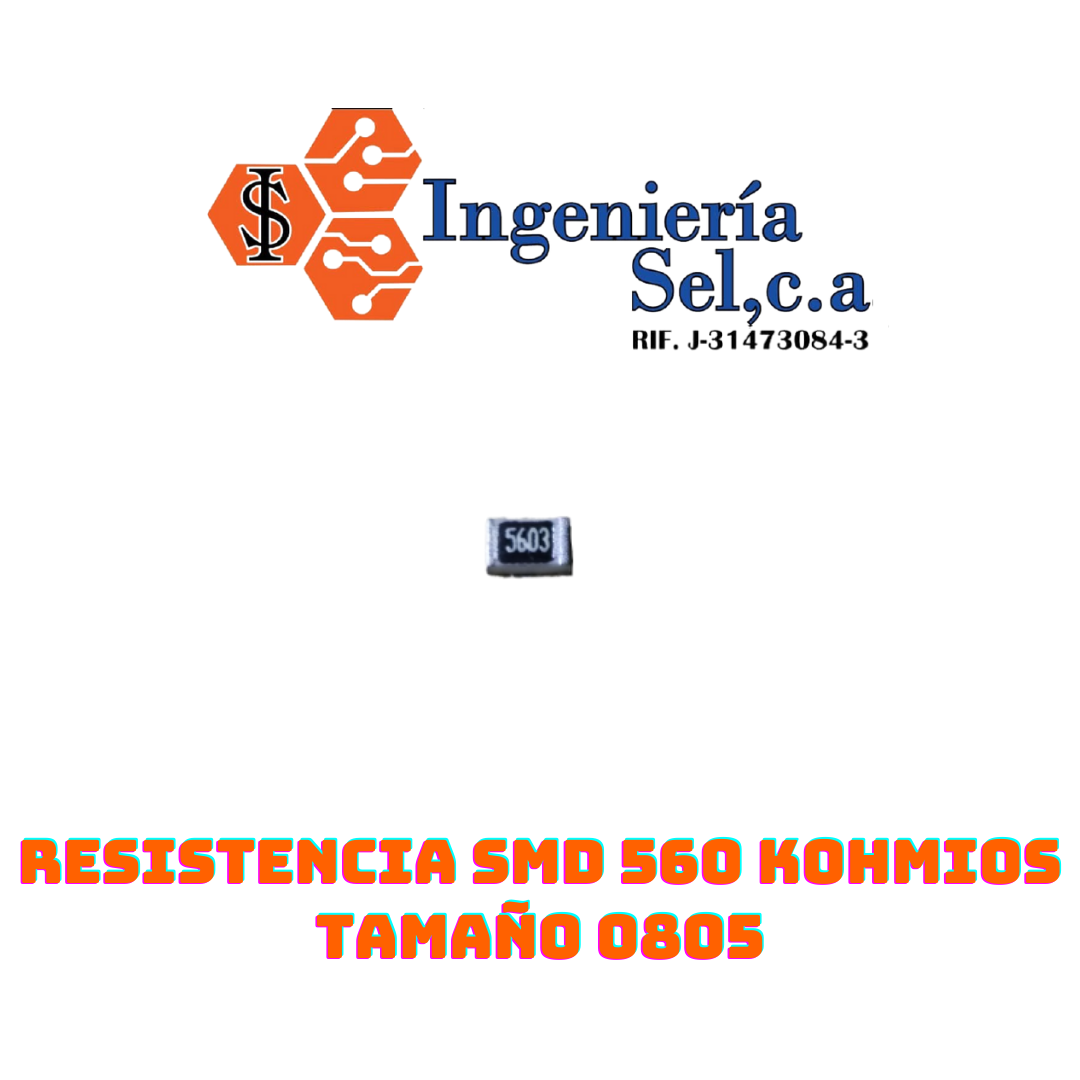 RESISTENCIA SMD 560 KOHMIOS TAMAÑO 0805