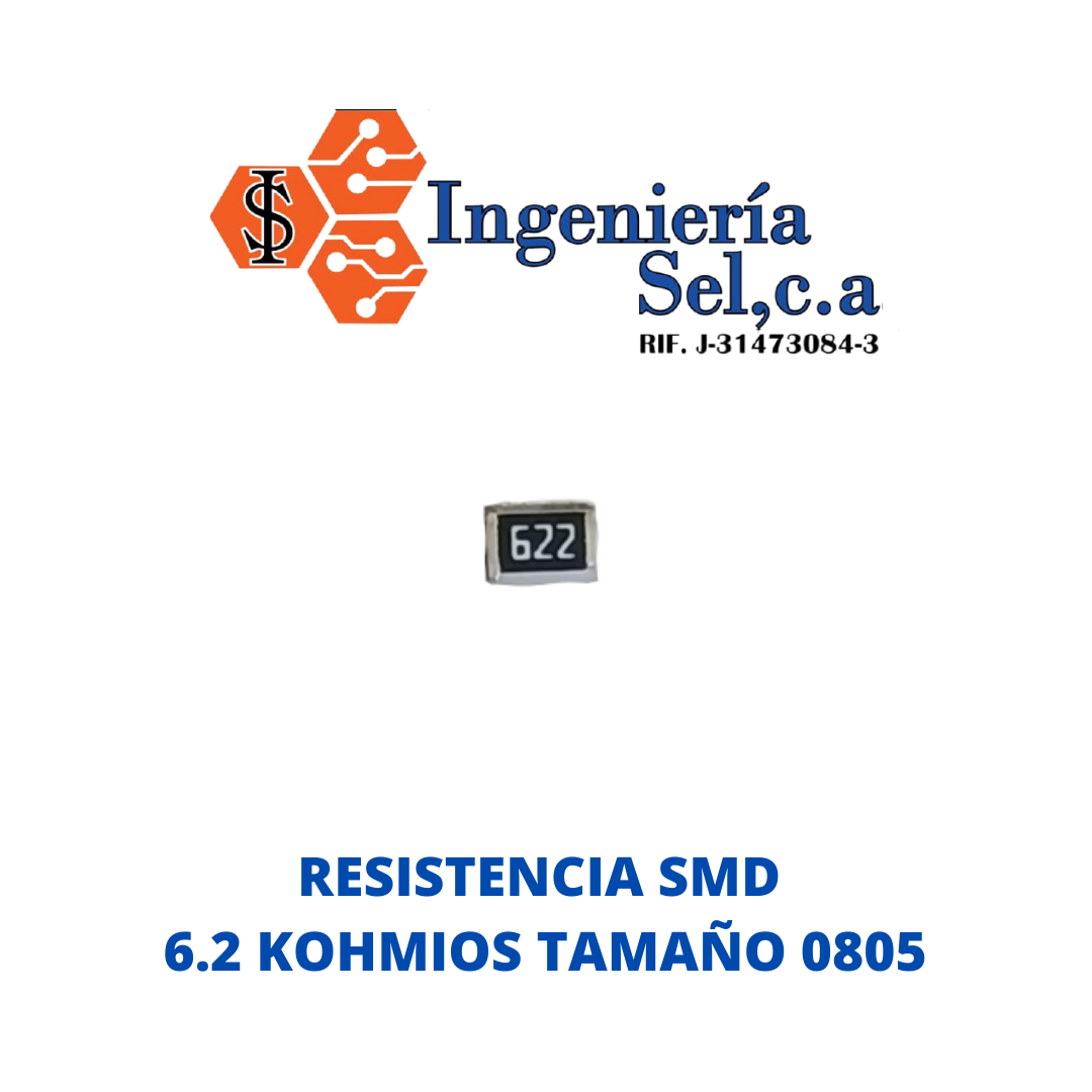 RESISTENCIA SMD 6.2 KOHMIOS TAMAÑO 0805