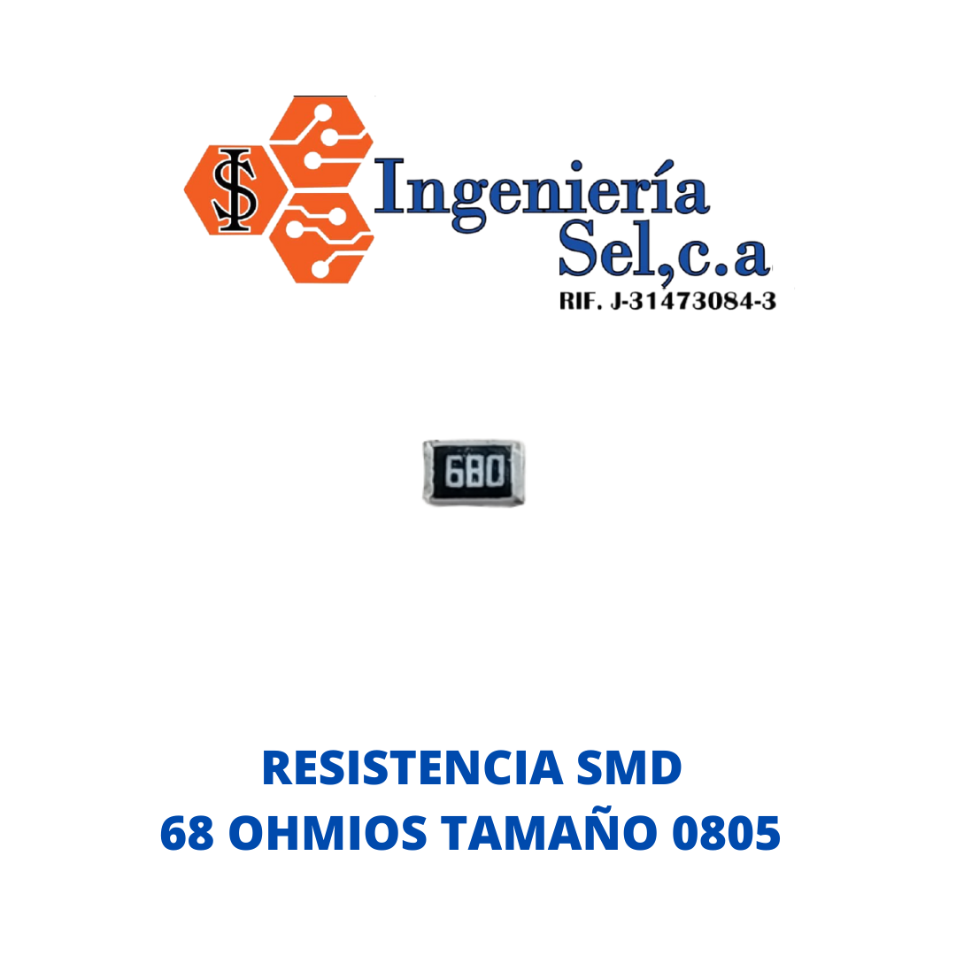 RESISTENCIA SMD 68 OHMIOS TAMAÑO 0805