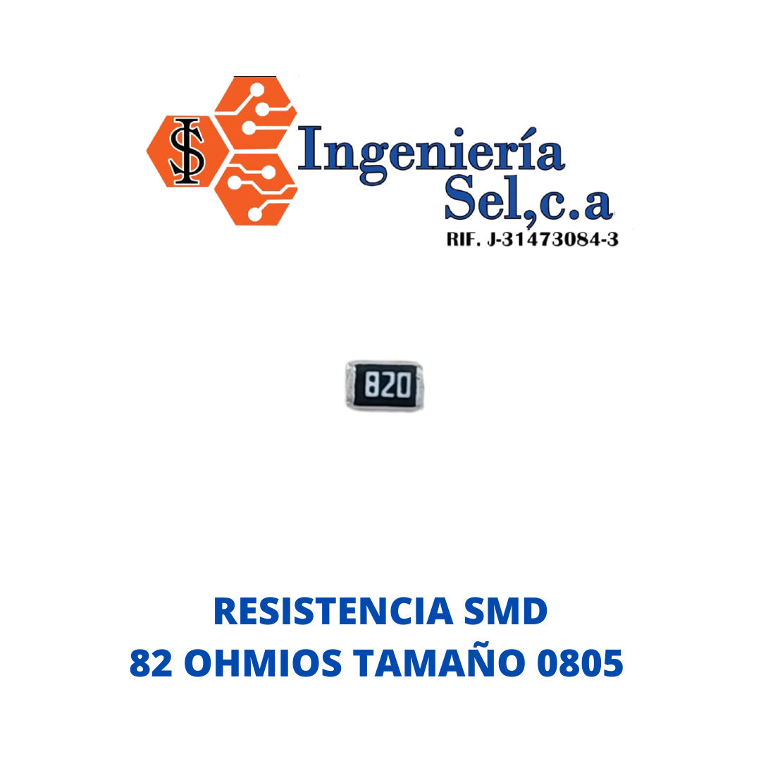 RESISTENCIA SMD 82 OHMIOS TAMAÑO 0805