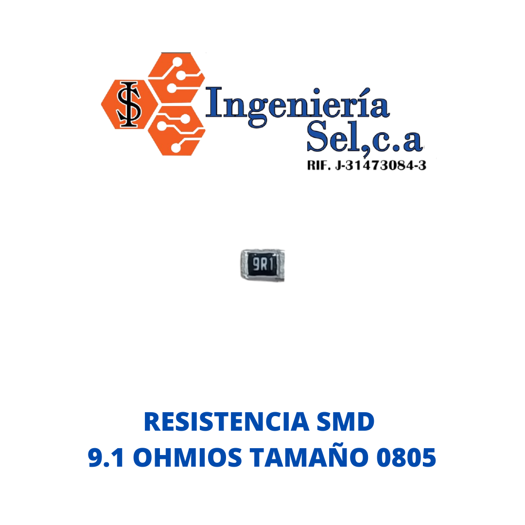 RESISTENCIA SMD 9.1 OHMIOS TAMAÑO 0805