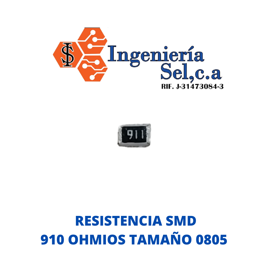 RESISTENCIA SMD 910 OHMIOS TAMAÑO 0805