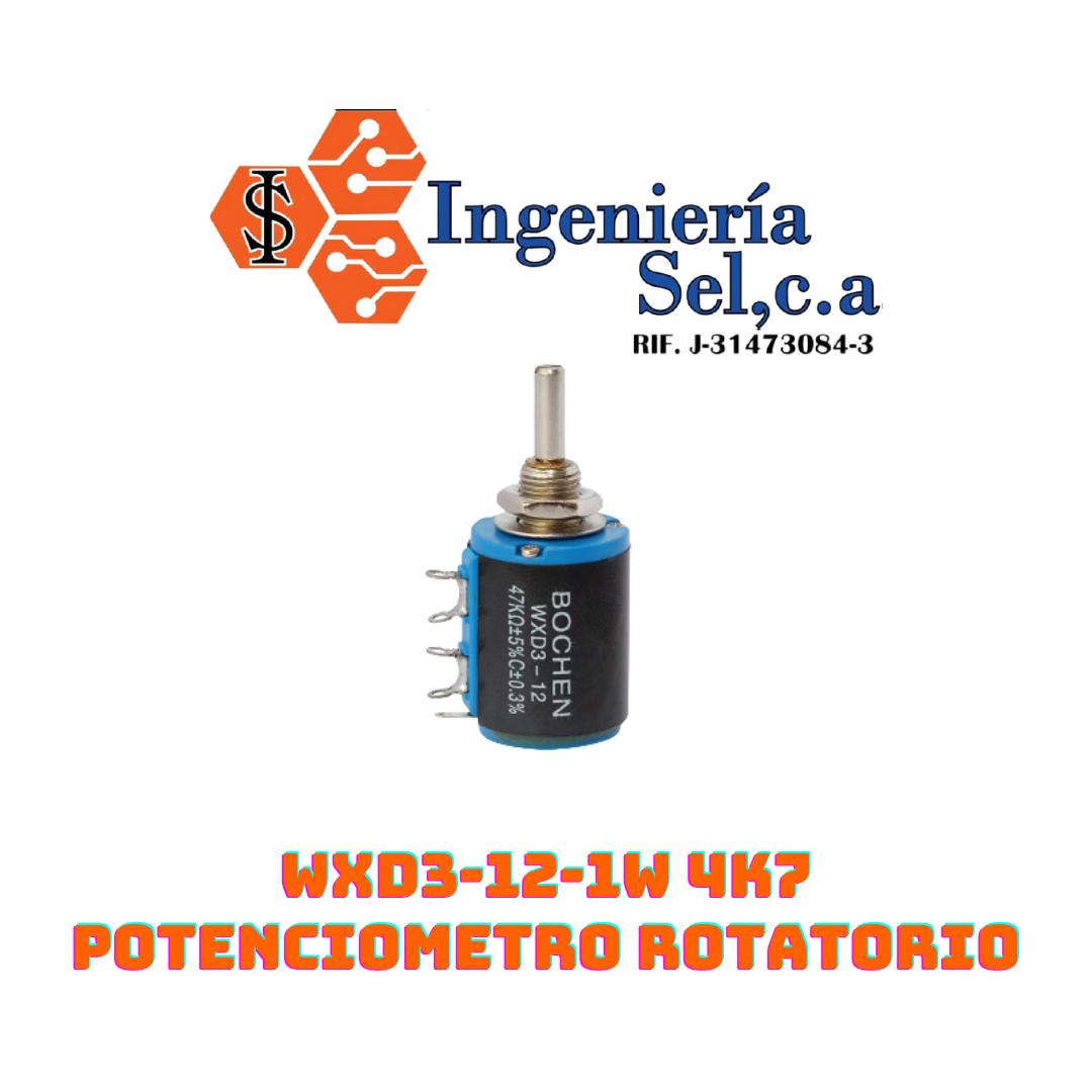 WXD3-12-1W 4K7 POTENCIOMETRO ROTATORIO