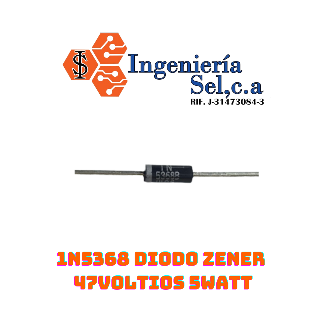1N5368 DIODO ZENER 47VOLTIOS 5WATT