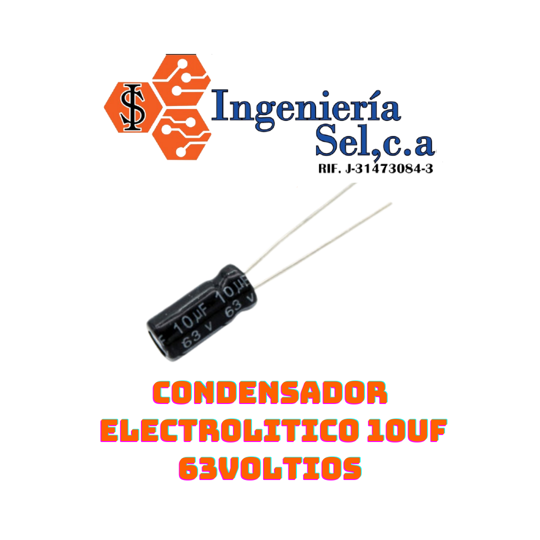 CONDENSADOR ELECTROLITICO 10UF 63VOLTIOS