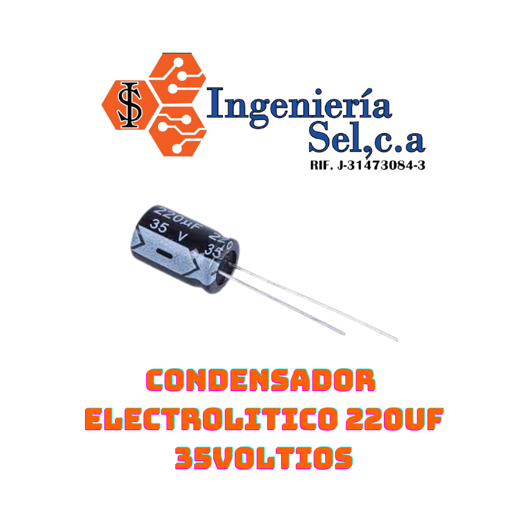 CONDENSADOR ELECTROLITICO 220UF 35VOLTIOS