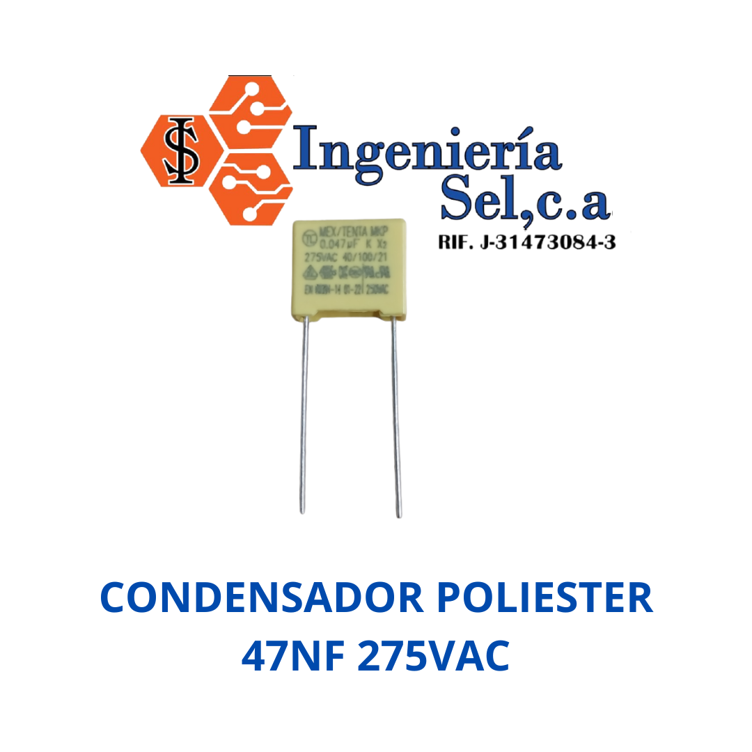 CONDENSADOR POLIESTER 47NF 275VAC (1)