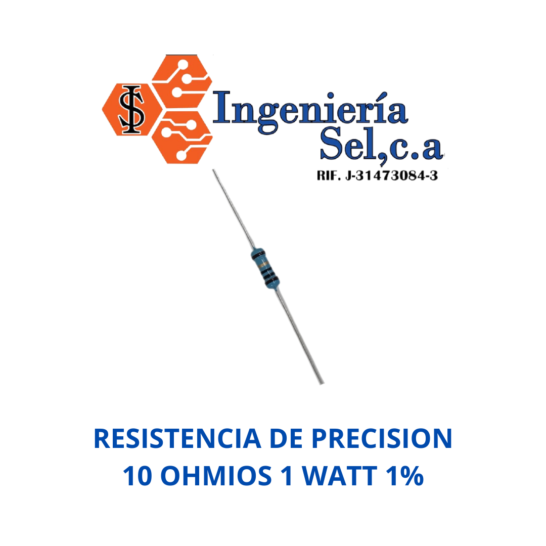 RESISTENCIA DE PRECISION 10 OHMIOS 1 WATT 1% (2)