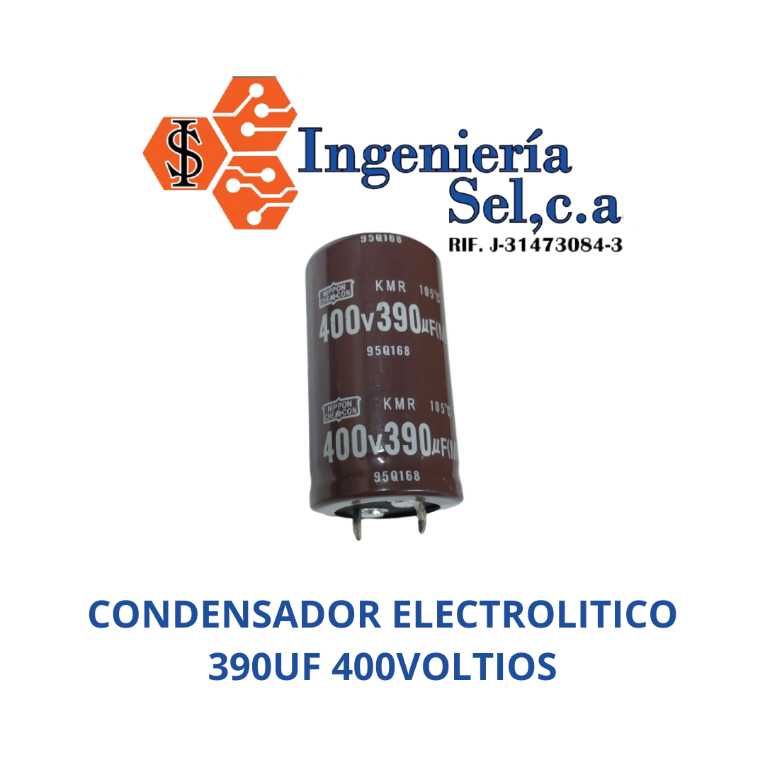 CONDENSADOR ELECTROLITICO 390UF 400VOLTIOS