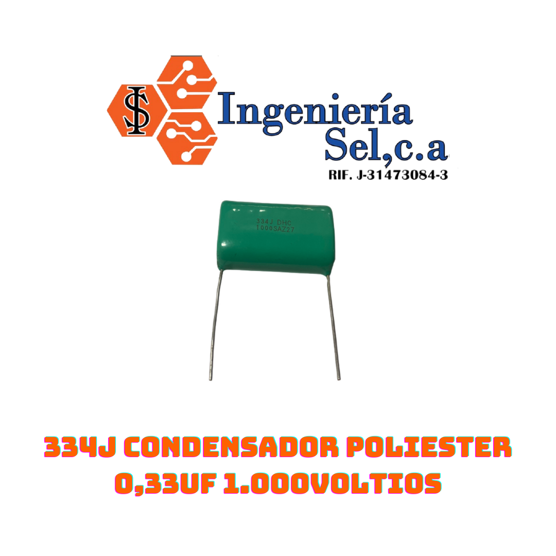 334J CONDENSADOR POLIESTER 0,33UF 1.000VOLTIOS