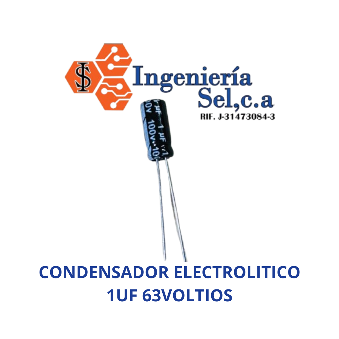 CONDENSADOR ELECTROLITICO 1UF 63VOLTIOS (2)