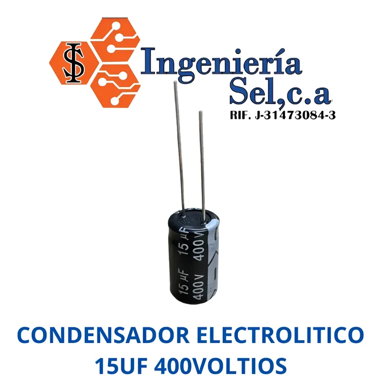 CONDENSADOR ELECTROLITICO 15UF 400VOLTIOS ML