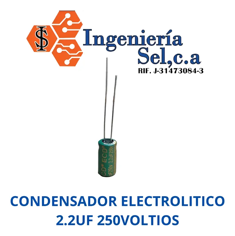 CONDENSADOR ELECTROLITICO 2.2UF 250VOLTOS ML