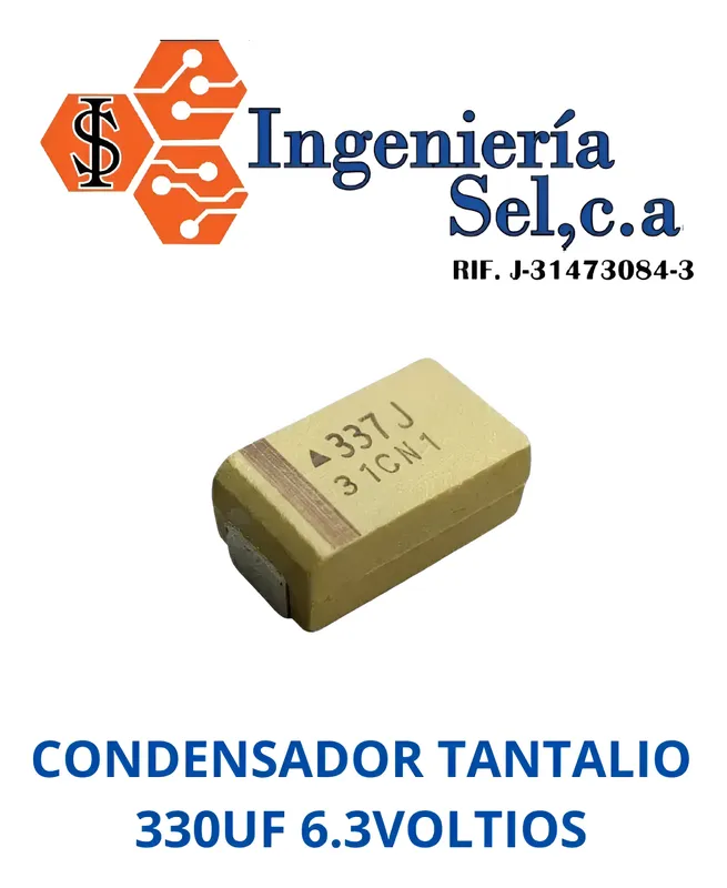 CONDENSADOR TANTALIO 330UF 6.3VOLTIOS ML